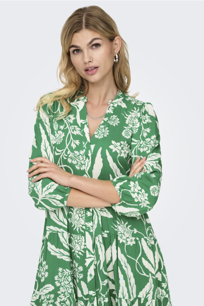 ONLMILANA 7/8 DRESS WVN NOOS 15308233 JELLY BEAN/ LOTTA FLOWER